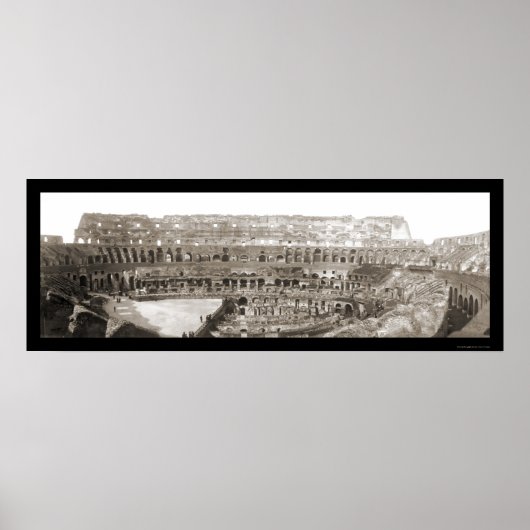 Coliseum Interior Rome Foto 1909 Poster (Voorkant)