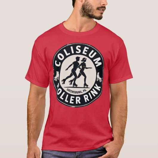 Coliseum Roller Rink - Greensburg, PA T-shirt (Voorkant)