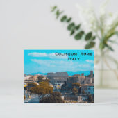 Coliseum, Rome, Italië Vintage Travel Tourism Add  Briefkaart (Staand voorkant)