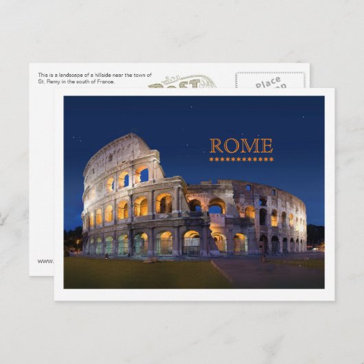 Coliseum Rome Post Card Briefkaart (Voorkant / Achterkant)