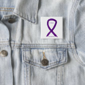 Colitis Awareness Paars Ribbon Custom Pin Vierkante Button 5,1 Cm (In situ)