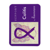 Colitis Awareness Ribbon Angel Custom Magnet Magneet (Verticaal)