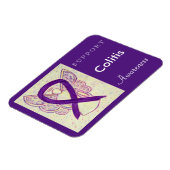 Colitis Awareness Ribbon Angel Custom Magnet Magneet (Linkerzijde)
