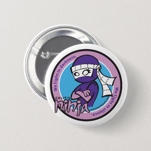 Colitis Ninja Pin Ronde Button 5,7 Cm (Voorkant /achterkant)