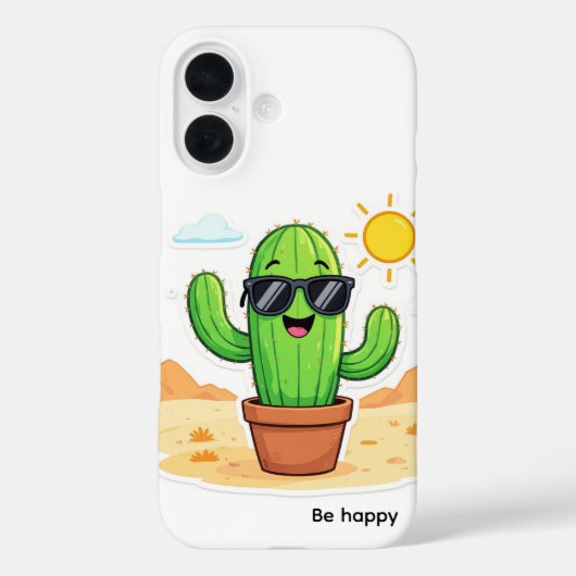 Coll Cactus | Wees gelukkig Case-Mate iPhone Case (Achterkant)