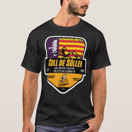 Coll de Soller Mallorca Spanje Ive Done It Fietsen T-shirt (Voorkant)