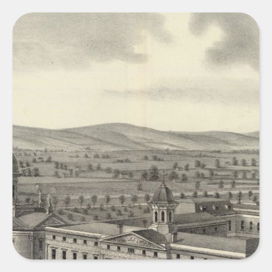 Coll. Notre Dame Vierkante Sticker (Voorkant)