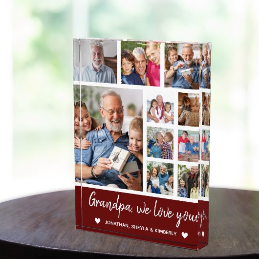 Collage 10 Photos Grandpa We Love you Fotoblokken