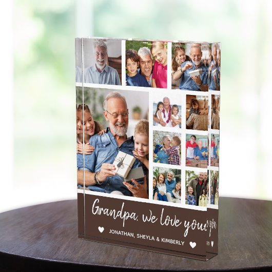 Collage 10 Photos Grandpa We Love you Fotoblokken