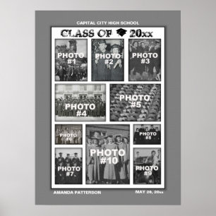 Collage 10 van de Foto van afstuderen het Poster