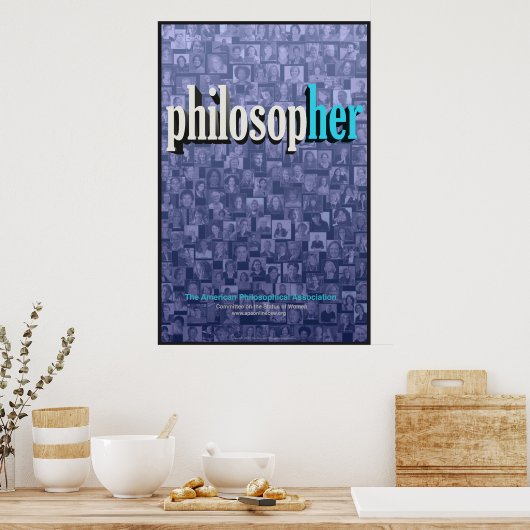 Collage 2 (blauw) Poster (Keuken)