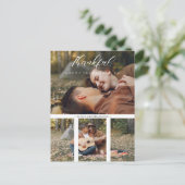 Collage 2 foto's Paar Happy Thanksgiving Briefkaart (Staand voorkant)