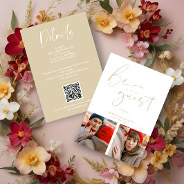 Collage 2 Photos Be Our Guest Romantic Wedding Informatiekaartje