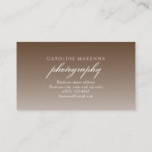 Collage 3-foto Donkerbruin Ombre Fotografie Visitekaartje (Achterkant)