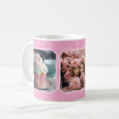 Collage 3 Foto Modern  Roze C90 Koffiemok (Voorkant links)
