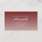 Collage 3-foto Red Ombre-fotografie Visitekaartje (Achterkant)