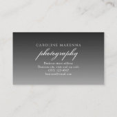 Collage 3-foto Zwart Ombre Fotografie Visitekaartje (Achterkant)