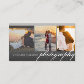 Collage 3-foto Zwart Ombre Fotografie Visitekaartje (Voorkant)