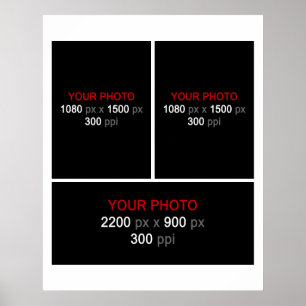 Collage 3 Foto's Lijst Poster