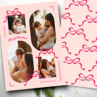 collage 4 foto meerdere foto's roze strikken Ovaal