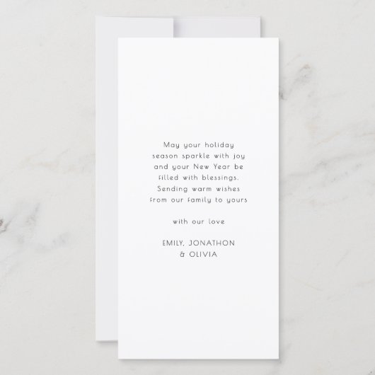 Collage 4 foto's fotostrip Kerstmis Feestdagenkaart (Achterkant)