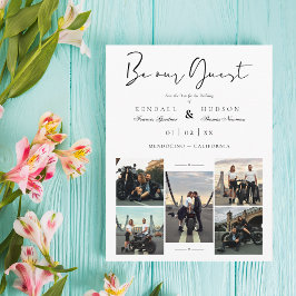 Collage 5 Foto's Covid19 Chic zijn ons gasthuwelij Briefkaart