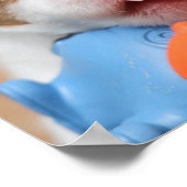 Collage 5 foto's met familienaam, Krijtbord Poster (Hoek)