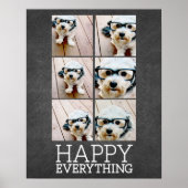 Collage 6 foto's op het bord Happy Alles Poster (Voorkant)