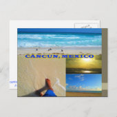 COLLAGE 8 VAN DE PRENTBRIEFKAAREN CANCUN VAN DE BRIEFKAART (Voorkant / Achterkant)