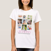 Collage 9 Photos for Grandma Love you T-shirt (Voorkant)