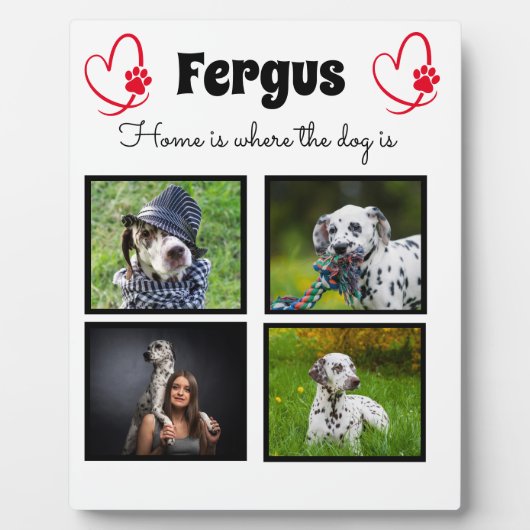 Collage - aangepast geheugen voor hondenfoto fotoplaat (Voorkant)