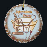 Collage aangepaste Ophthalmic Nurse ornament<br><div class="desc">Collage custom Ophthalmic Nurse ornament,  Nurse kleding,  Rn Nurse geschenken door ArtMuvz Illustration. Nurse geschenken,  Nurse T-shirt,  petten,  leuke verpleegkundige canvas tassen,  Nurse ornamenten. Matching Nurse T-shirt en Nurse geschenken voor RN Nurse liefhebbers. Ophthalmic Nurse shirt,  aangepaste verpleegkundige geschenken , gepersonaliseerde verpleegsterskleding.</div>