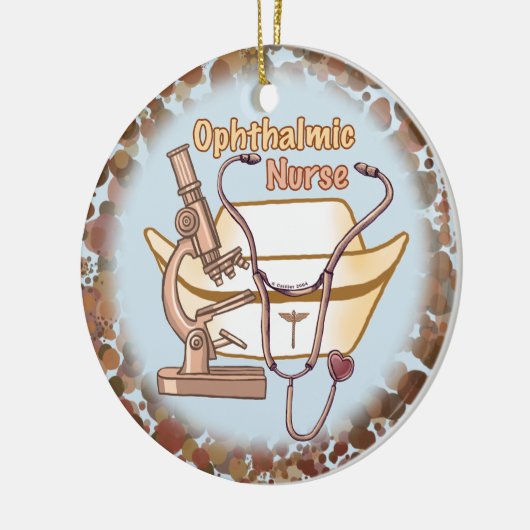 Collage aangepaste Ophthalmic Nurse ornament (Links)