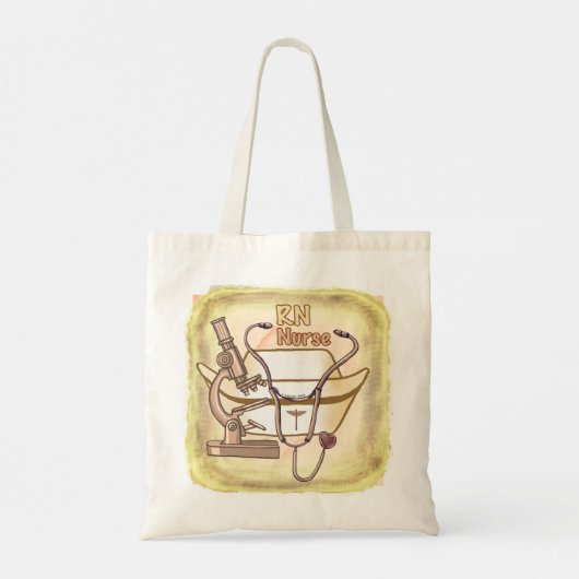 Collage aangepaste RN Verpleegkundige canvas tas (Achterkant)