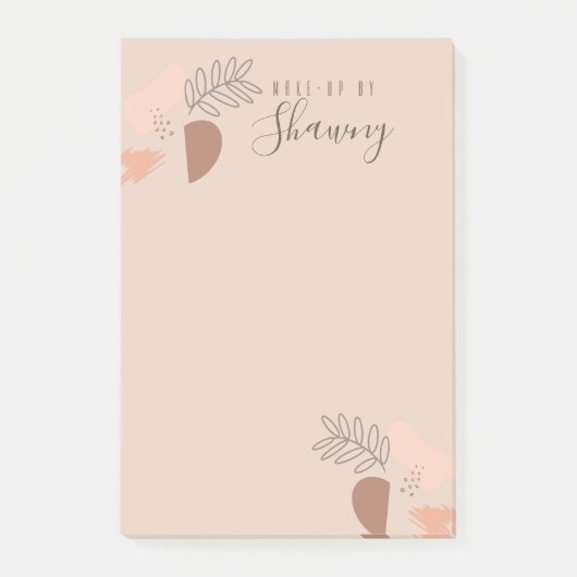 Collage Aardetinten Make-up Artiest Salon Schoonhe Post-it® Notes (Voorkant)