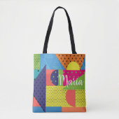 Collage Abstract kleurrijk 90 jaar Tote Bag (Voorkant)