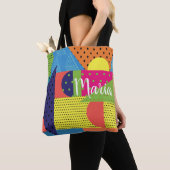 Collage Abstract Kleurrijk 90s Tote Bag (Dichtbij)