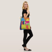 Collage Abstract Kleurrijk 90s Tote Bag (Op model)