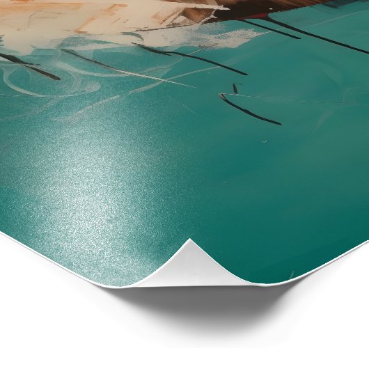 Collage Abstracto de Círculo Colorido Foto Afdruk (Hoek)