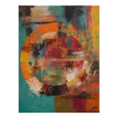 Collage Abstracto de Círculo Colorido Foto Afdruk (Voorkant)