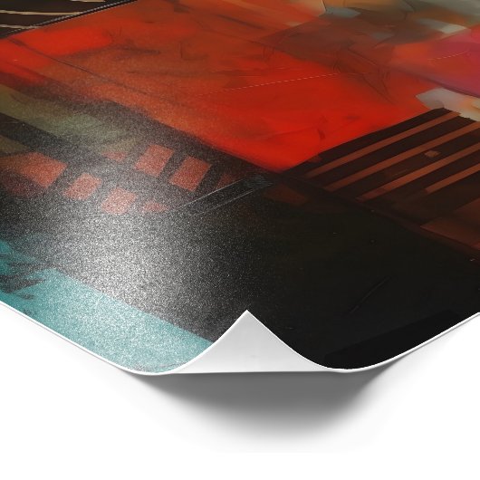 Collage Abstracto de Círculo Geométrico Foto Afdruk (Hoek)