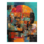 Collage Abstracto de Círculo Geométrico Foto Afdruk (Voorkant)