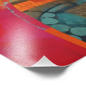 Collage Abstracto de Círculos Coloridos Foto Afdruk (Hoek)