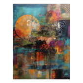 Collage Abstracto de Sol y Texturas Foto Afdruk (Voorkant)