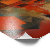 Collage Abstracto de Trazos y Círculos Foto Afdruk (Hoek)