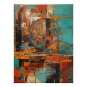 Collage Abstracto de Trazos y Círculos Foto Afdruk (Voorkant)