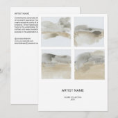 Collage Afbeelding Artiest Kaart Sjabloon (Voorkant / Achterkant)