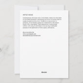 Collage Afbeelding Artiest Kaart Sjabloon (Achterkant)