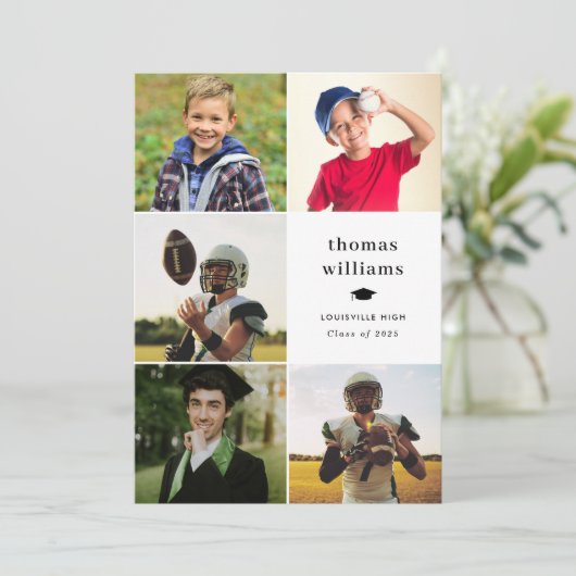 Collage Afstudeerder Foto Aankondiging (Staand voorkant)