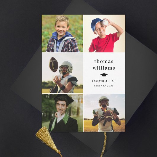 Collage Afstudeerder Foto Aankondiging